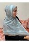 Blue Liona Pattern Soft Cotton Scarf