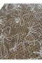 Black Polka Dot Organza Fabric with White Floral Embroidery on the Ground