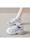 Women's Silver Running Lace-Up Sneakers - 7