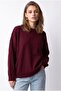 7021 women's crew neck oversized basic premium knit sweater - burgundy - 3