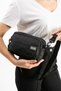 Black Women's Small Size Faux Leather Shoulder and Crossbody Bag Snm6035