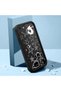 iPhone 7/8/Se 2020 2022 Compatible Black Silicone Case Star and Cute Character Pattern Camera Protected Shock Absorbing - 3