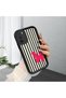 Oppo A54S Compatible Black Silicone Case with Black and White Stripes Butterfly Pattern Camera Protection Shock Absorbing