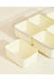 White Rectangle Snacks Serving Tray Set (8 Piece) - 4