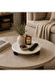Natural Marble Presentation Stand with Wooden Legs, Round Presentation Tray, Kitchen and Vanity Table Decor, New Home Gift - 2
