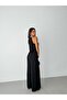 Black Shawl Patterned Draped Wide-Leg Jumpsuit - 7
