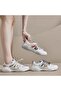 Women's White and Red Mesh Sneakers - 2