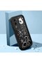 Oppo A5 4G/5G Compatible Black Silicone Case Star and Cute Character Pattern Camera Protected Shock Absorbing - 2