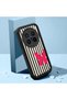 Vivo X200 Pro Compatible Black Silicone Case with Black and White Stripes Butterfly Pattern, Camera Protection, Shock Absorption - 2