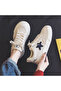 Women's White Star Lace-Up Sneakers