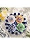 Home 26 cm Sardines Blue Fruit Plate and 4-Piece Snack Bowl Set - 4