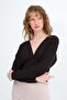 V-Neck Long Sleeve Blouse B1032