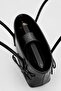 Lorin Bow Detailed Soft Leather Look Large Volume Women's Shoulder Bag Black - 4