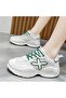 Women's Green Lace-Up Sneakers
