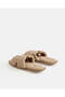 Women Taupe H Upper Slippers - 3