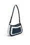 White - Navy Blue Monogram Women's Crossbody Bag Sp1132 - 3