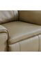 Aurevo 1 Seater Faux Leather Recliner With Glider + Swivel Beige - 3