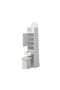 Kate Swivel Standing Cabinet With Mirror And Stool White - 4
