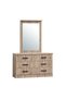 Raymond 180x200 Hydraulic King Bed+2Nightstands+Dresser/Mirror-Canada Oak - 4