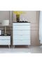 Sparkle Chest Of 5 Drawers-HG White And Dark Brown, Practical Product For Household Setup - 8