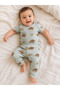 Bear Patterned Snap Button 2-Piece Baby Set - 2