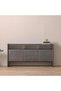 Millo 3 Doors Buffet Cabinet-Grey Metallic, Furniture Piece For Living Room And Home Styling - 2