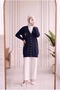 Sabifeza Güneş Taşlı Soğuk İp Hırka-Sy3362 Navy Blue