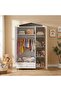 Stanley-V2 3 Door Wardrobe With 1Drawer-Sonoma Oak And White - 2
