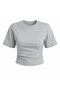 Gray Draped Bodysuit - 2Y261003