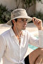 Men's Mesh Detailed Tie-Up Bucket Hat 05 Dark Beige - 4