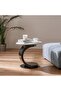 Princetown Sintered Stone Top Round End Table White/Black Titanium With 2-Year - 5