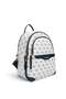 White - Navy Blue Monogram Women's Backpack Sp1265 - 2