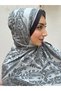 Black Li̇ona Pattern Soft Cotton Scarf - 2