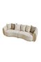 Conrad 4 Seater Fabric Sofa Light Brown, Home Furniture For Comfortable Everyday Use - 4