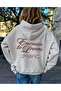Women's Enemies to Lovers Text Printed Hooded Sweatshirt
