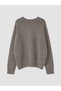 Ozmarka New Season Brown V-Neck Oversize Women's Knitwear Sweater - 7