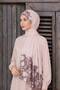Twill Rose Scarf Combed Cotton Shawl - Pastel Powder