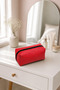 Faux Leather Makeup and Organizer Bag, Multi-Purpose Travel Handbag, Stylish Clutch Makeup Bag - 4