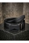 Men's Faux Leather Belt with Automatic Lock - Stylish Buckle with Special Mechanism - 4
