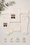 5-Piece Hospital Discharge Set Newborn Baby Bodysuit Set – Includes Hat, Gloves, Booties and Bib, Soft Textured Comfortable Baby Clothing Set - 8