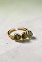 Women's Ring Gold Color Adjustable with Crystal Stone - 2