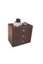 Jacksonville 3 Drawer Night Stand Brown/Gold, Interior Accent For Living Room And Seasonal Styling - 6