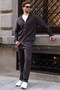 Acı Kahve Double Zipper Hooded Men's Tracksuit Set E7371 - 6