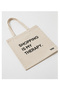 Shopping Is My Therapy Printed Ecru Tote Bag - 6
