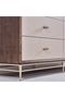 Atlanta 6 Drawer Dresser with Mirror And Stool Walnut/Beige - 4