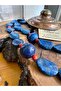 Lapis Lazuli and Coral Design Natural Stone Necklace - 2