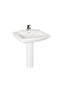 White Wash Basin With Pedestal Model 469 For Bathroom Installation - 2
