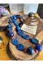 Lapis Lazuli and Coral Design Natural Stone Necklace