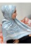 Light Blue Liona Pattern Soft Cotton Scarf