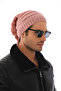 Unisex Knitwear Beanie with Drawstring at the Back, Winter Draped Slouchy Beanie - 2
